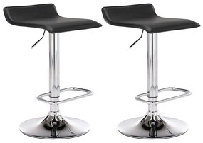 Conjunto de 2 bancos de bar Dyn 38 x 65-85 x 41 cm Preto