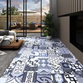 146613 vidaXL Tábua de soalho PVC 5,11 m² autoadesiva padrão colorido