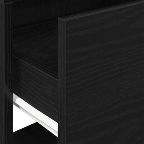 Mesa de cabeceira com gaveta 51x31x47 cm carvalho preto