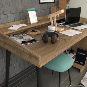 **** Secretária Vanessa – Walnut – 121,8 cm x 59 cm x 88,3 cm

**