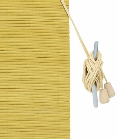 Persianas e Sombras de Janela Amarelo 120 x 220 cm Bambu