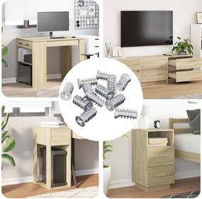 vidaXL Parafuso 12 pcs Prateado M6 x 12 mm Ferro