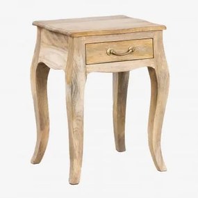Mesa De Cabeceira 45x35 Cm Em Madeira De Manga Micaela Madeira De Manga - Sklum