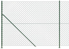 Cerca de arame com flange 1,8x25 m verde