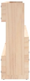 Sapateiras de parede 2 pcs 110x9x23 cm pinho maciço