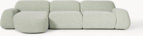 Sofá de canto modular em bouclé Wolke (4 lugares)