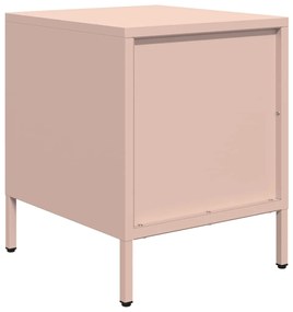 Mesa de cabeceira 35x39x43,5 cm aço rosa