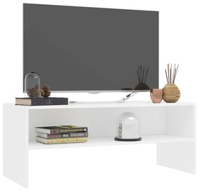 Móvel de TV 100x40x40 cm contraplacado branco