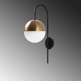 Candeeiro de Parede Bastos – Preto e Branco – 20 x 31 cm