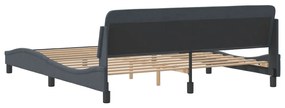 Estrutura de cama sem colchão 180x200 cm veludo cinzento-escuro