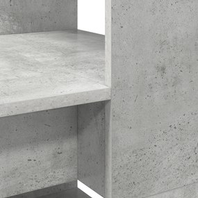 Secretária com Armazenamento Cinzento de Concreto 113x54x120 cm Madeir