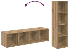 Conjunto de móvel de TV 4 pcs Castanho 37 x 37 x 142.5 cm