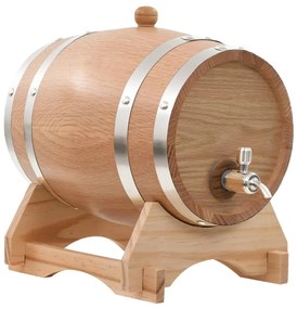 Barril de vinho com torneira em madeira de carvalho maciça 12 L