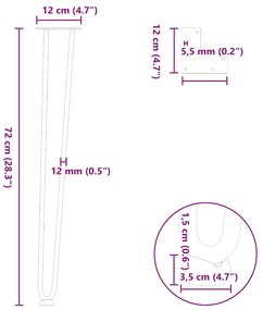 Pernas de grampo para mesas de console para mesa de console 4 peças Aç