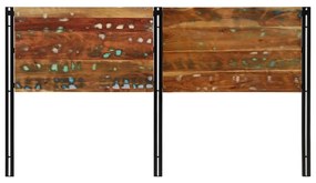 Cabeceira de cama 180 cm madeira recuperada maciça/ferro