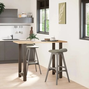 Pés de mesa de bar em aço natural, 2 peças, 60x(100-101) cm, aço