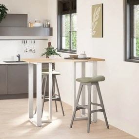 Pés de mesa de bar em forma de T, 2 peças, branco, 60x35x(110-111) cm,