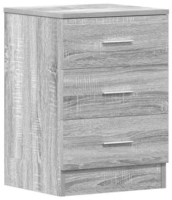 Mesa cabeceira 2pcs 38x35x56cm derivado madeira cinzento sonoma