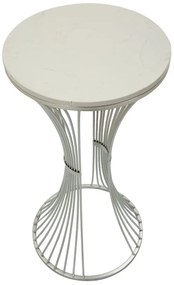 MESA DE APOIO Ø 40X79 CM PRATEADA