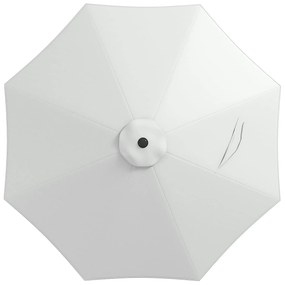 Toldo de Substituição para Chapéu de Sol de 3 m com Ventilação Superior para Exterior Jardim Pátio Piscina Branco