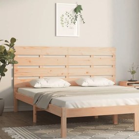 vidaXL Cabeceira de cama 200x3x80 cm pinho maciço