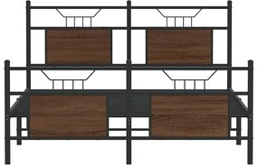 Estrutura cama s/ colchão derivados madeira carvalho castanho