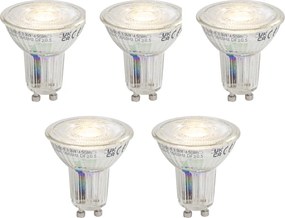 Conjunto de 5 lâmpadas LED GU10 50 reguláveis 3,9W 450 lm 3000K Longlife