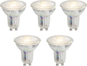Conjunto de 5 Lâmpadas LED GU10 Reguláveis 3.9W 450 lm 3000K Longa Duração
