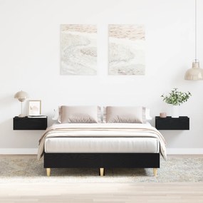 Estrutura de Cama vidaXL 140x190 cm em Madeira de Carvalho Preto