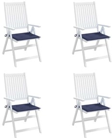 Almofadões p/ sofá de paletes 4 pcs tecido oxford azul-marinho