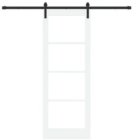 Porta Deslizante vidaXL com Conjunto de Ferragens 'ORKDAL'Branca 78x21