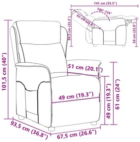 Cadeira Recliner em Tecido Creme