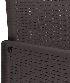 Conjunto de Jantar ao Ar Livre 9 pcs Castanho 250 x 100 x 73 cm