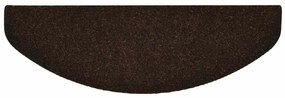 Tapetes escada autoadesivos 10 pcs 65x21x4 cm agulhado castanho