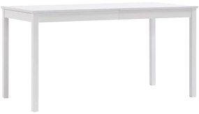 vidaXL Mesa de jantar 140x70x73 cm madeira de pinho branco