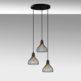 Candeeiro de Teto Telyildo – Preto Antigo – 44 x 44 x 117 cm
