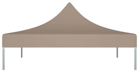 Teto para tenda de festas 2x2 m 270 g/m² cinzento-acastanhado