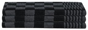 Conj. panos de cozinha c/ luvas e pegas 15 pcs algodão preto