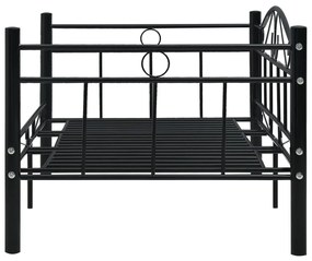 Estrutura sofá-cama 90x200 cm metal preto