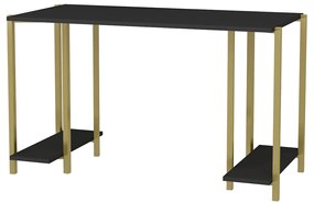 Secretária Academy – Dourado e Antracite – 125,2 cm x 60 cm x 73,8 cm