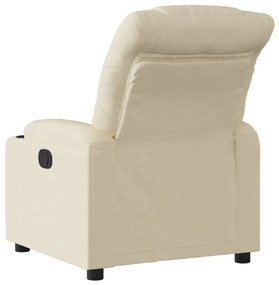 Poltrona reclinável elétrica tecido cor creme
