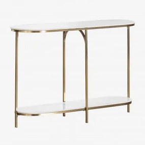 Consola De Entrada Em Aço Dominik Ouro Mate - Sklum