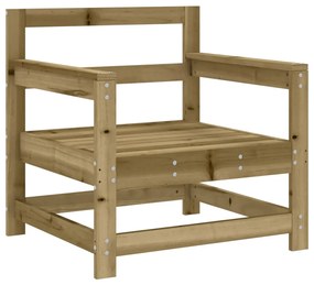 7 pcs conjunto lounge de jardim madeira de pinho impregnada