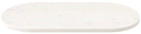 Tampo de mesa oval 110x55x2,5 cm pinho maciço branco