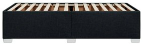 Estrutura de cama sem colchão 90x190 cm tecido preto