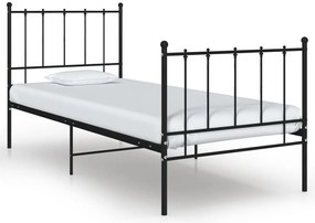 vidaXL Estrutura de cama 90x200 cm metal preto