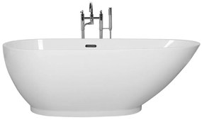 Banheira autónoma em acrílico branco 173 x 82 cm GUIANA Beliani