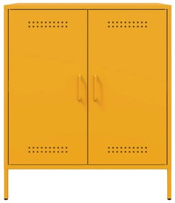 Aparador 68x39x79 cm aço amarelo mostarda