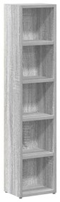 Armários para CDs 2pcs 21x16x93,5cm deriv. madeira sonoma cinza