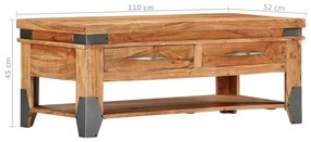 Mesa de centro 110x52x45 cm madeira de acácia maciça